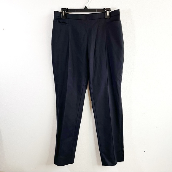 Akris Punto Pants Franca Techno Cotton Pants in Black High Rise Sz US 10 EUC - Picture 3 of 16